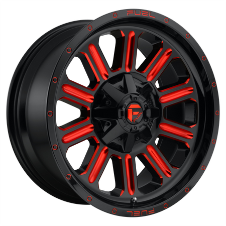 Fuel 1PC D621 HARDLINE – 20X10 – 5X114.3/5X127 – -18 mm – GLOSS BLACK RED TINTED CLEAR