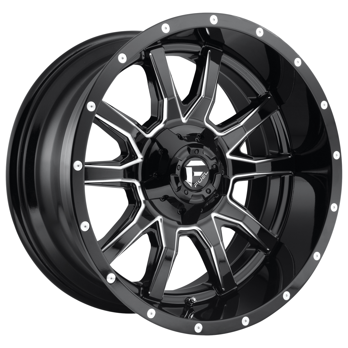 Fuel 1PC D627 VANDAL – 20X10 – 5X114.3/5X127 – -18 mm – GLOSS BLACK MILLED