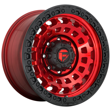 Fuel 1PC D632 ZEPHYR – 17X9 – 5X127 – 1 mm – CANDY RED BLACK BEAD RING