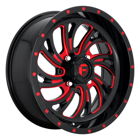 Fuel UTV D642 KOMPRESSOR UTV – 20X7 – 4X137 – 13 mm – GLOSS BLACK RED TINTED CLEAR