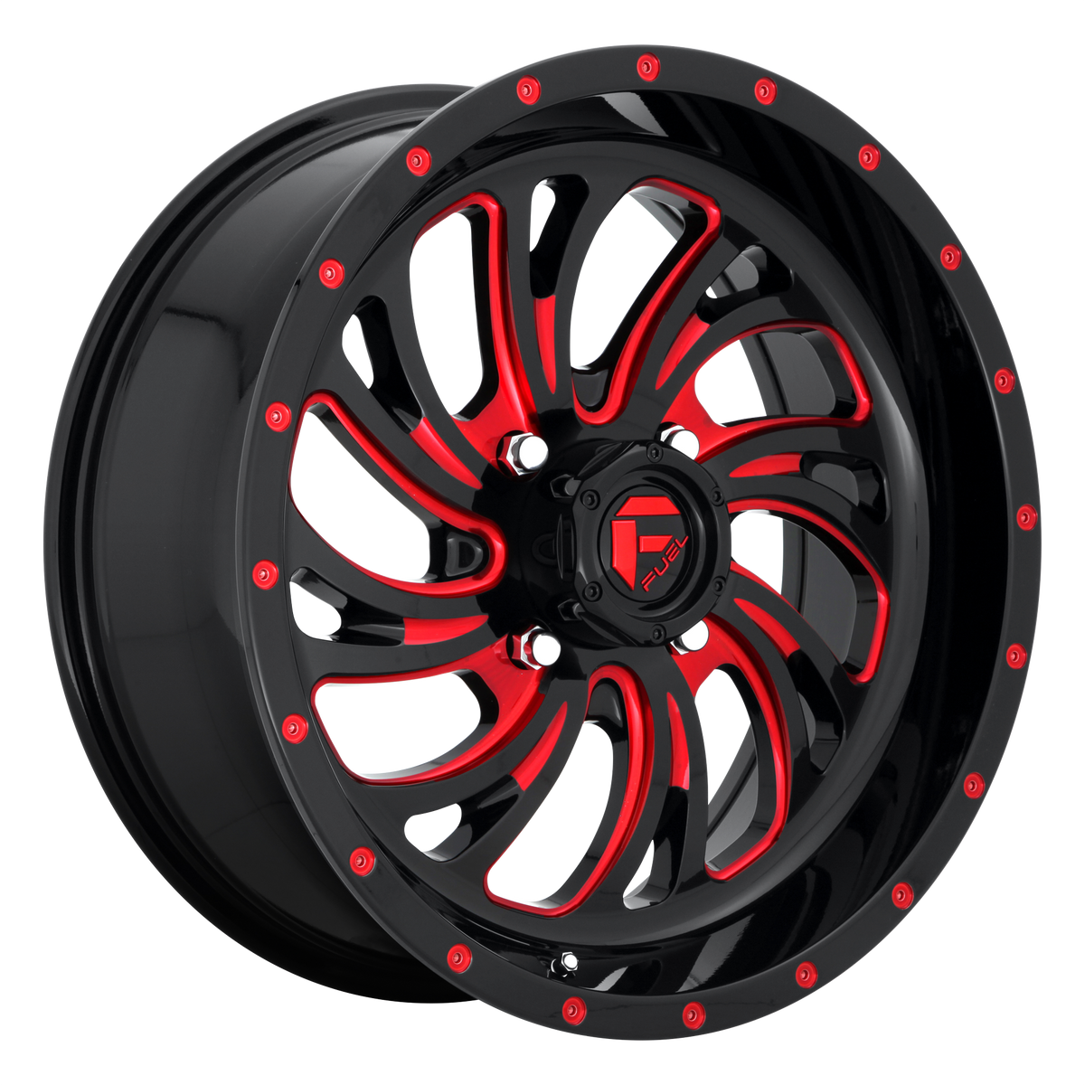 Fuel UTV D642 KOMPRESSOR UTV – 18X7 – 4X137 – 13 mm – GLOSS BLACK RED TINTED CLEAR