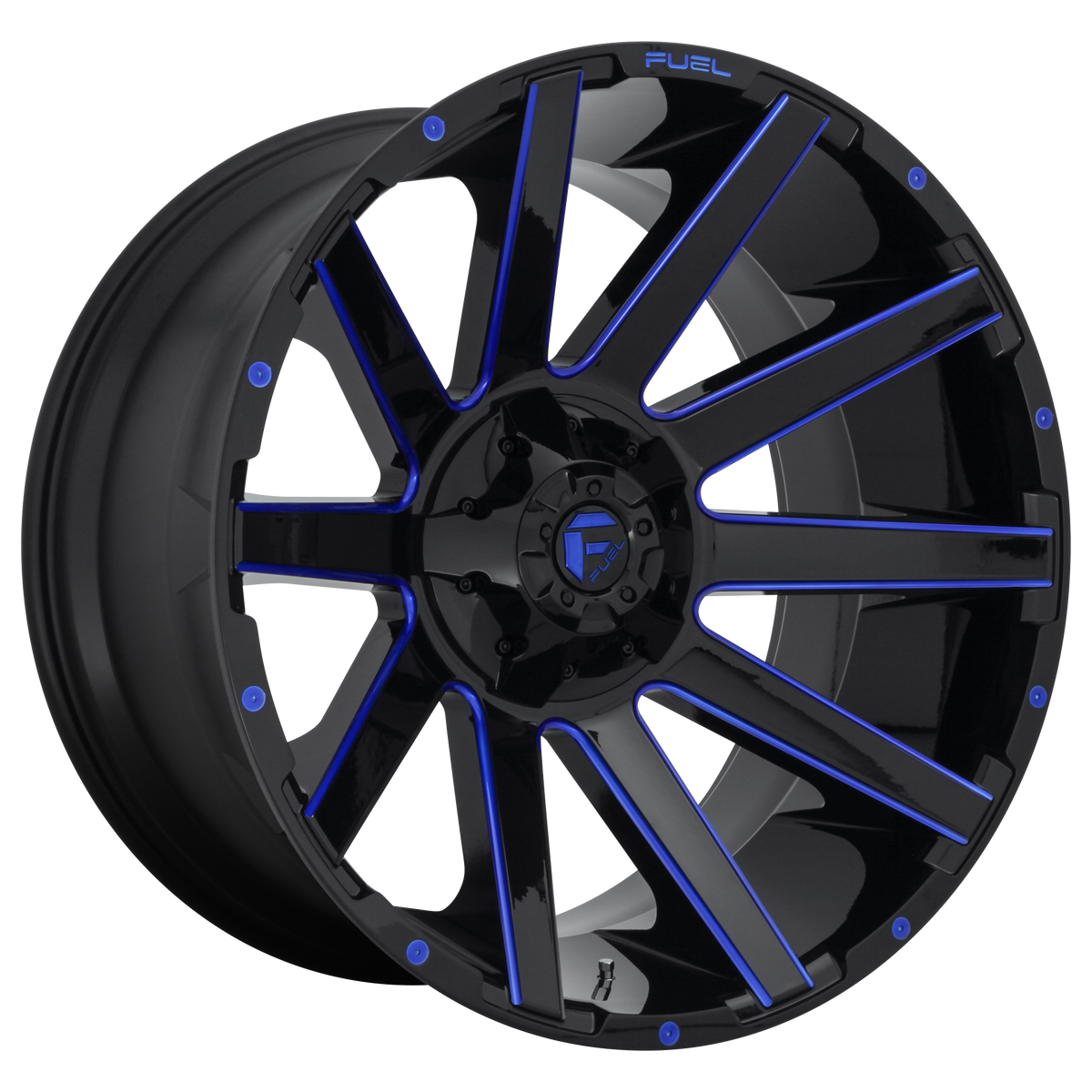 Fuel 1PC D644 CONTRA – 20X9 – 6X135/6X139.7 – 20 mm – GLOSS BLACK BLUE TINTED CLEAR