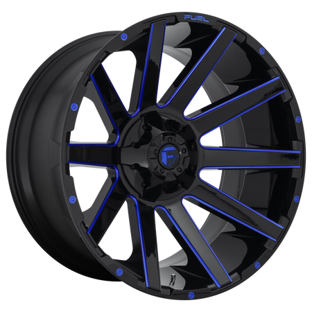 Fuel 1PC D644 CONTRA – 20X9 – 6X135/6X139.7 – 20 mm – GLOSS BLACK BLUE TINTED CLEAR