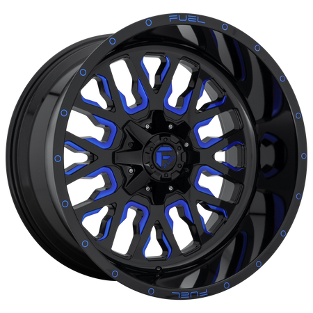 Fuel 1PC D645 STROKE – 20X10 – 8X170 – -18 mm – GLOSS BLACK BLUE TINTED CLEAR