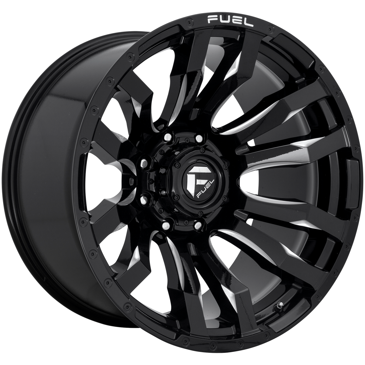 Fuel 1PC D673 BLITZ – 20X9 – 8X180 – 20 mm – GLOSS BLACK MILLED
