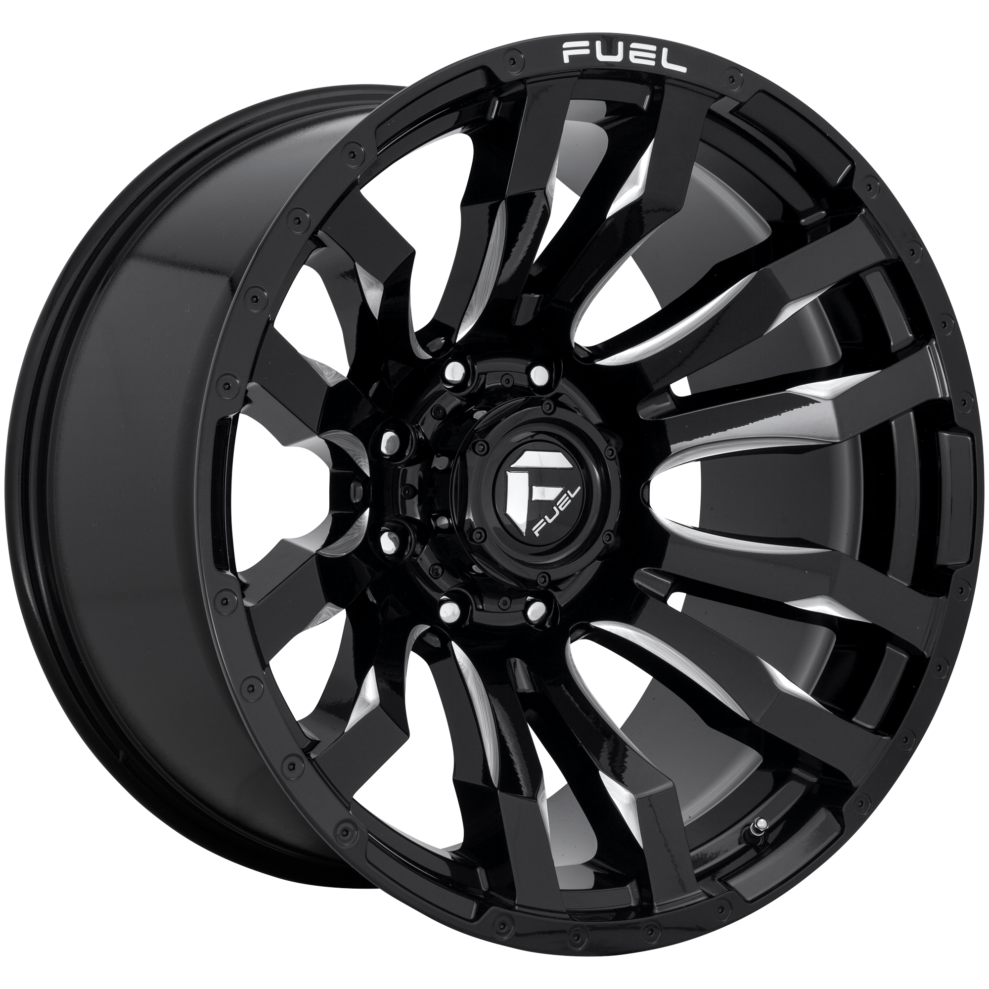 Fuel 1PC D673 BLITZ – 20X8.25 – 8X200 – -202 mm – GLOSS BLACK MILLED