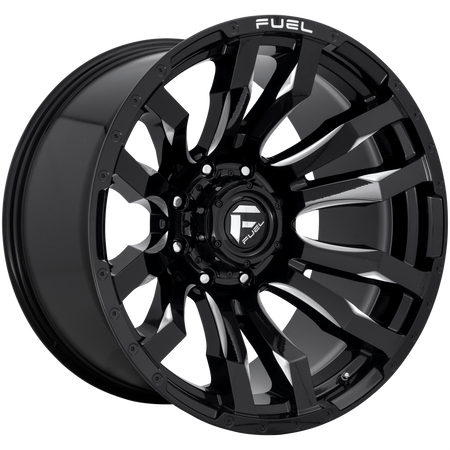 Fuel 1PC D673 BLITZ – 20X8.25 – 8X200 – -202 mm – GLOSS BLACK MILLED