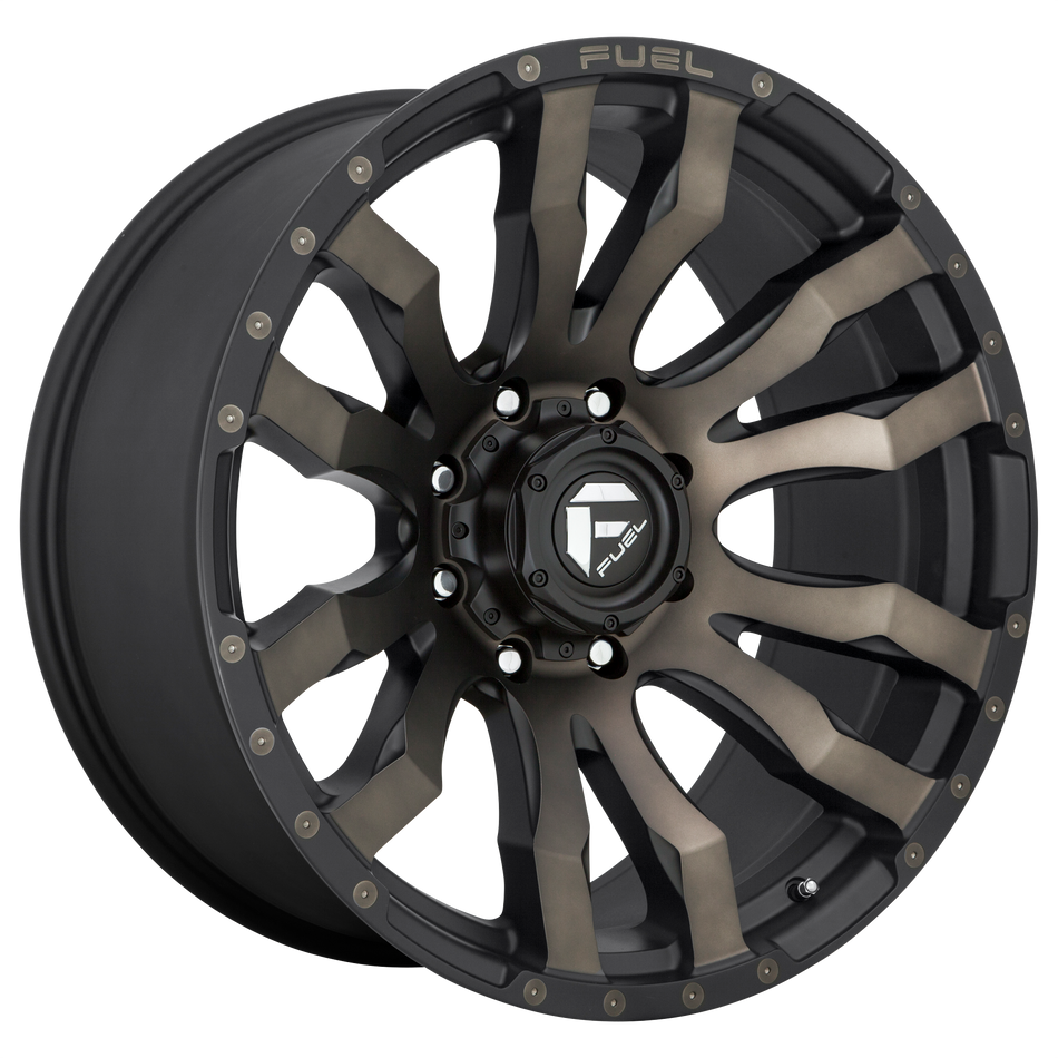 Fuel 1PC D674 BLITZ – 20X10 – 5X127 – -18 mm – MATTE BLACK DOUBLE DARK TINT