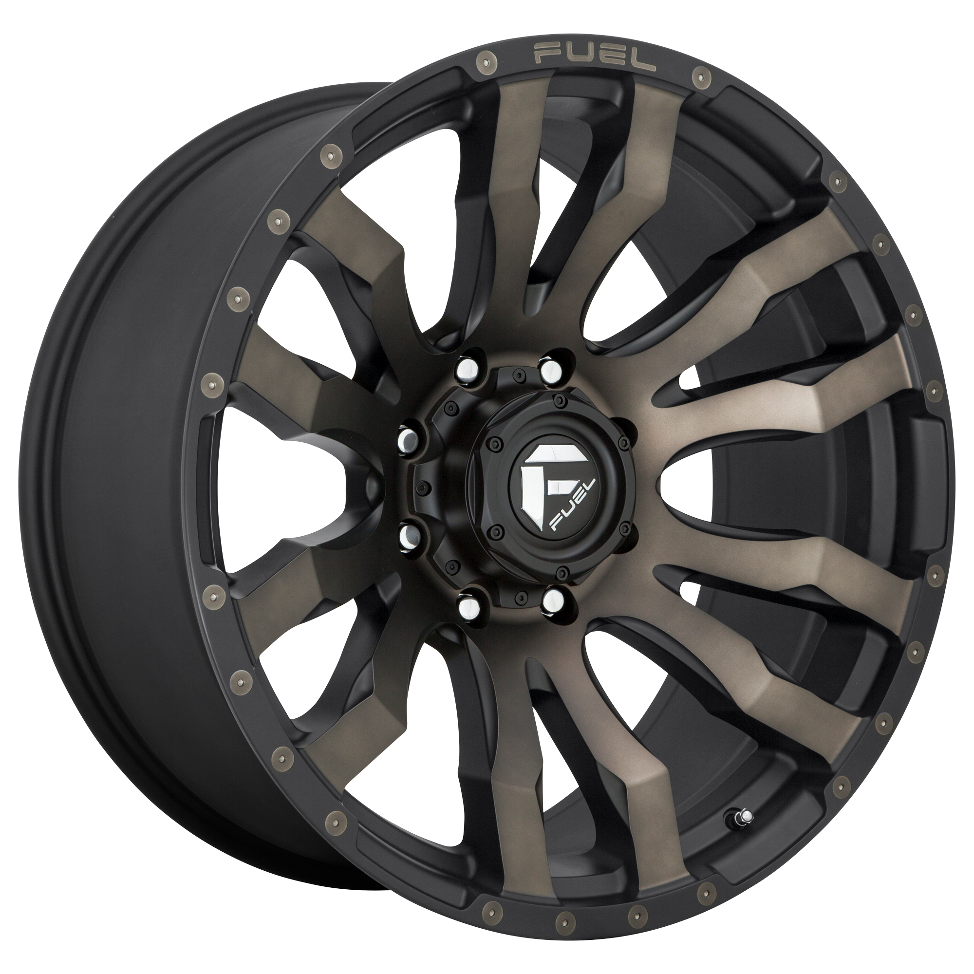 Fuel 1PC D674 BLITZ – 20X9 – 6X135 – 20 mm – MATTE BLACK DOUBLE DARK TINT