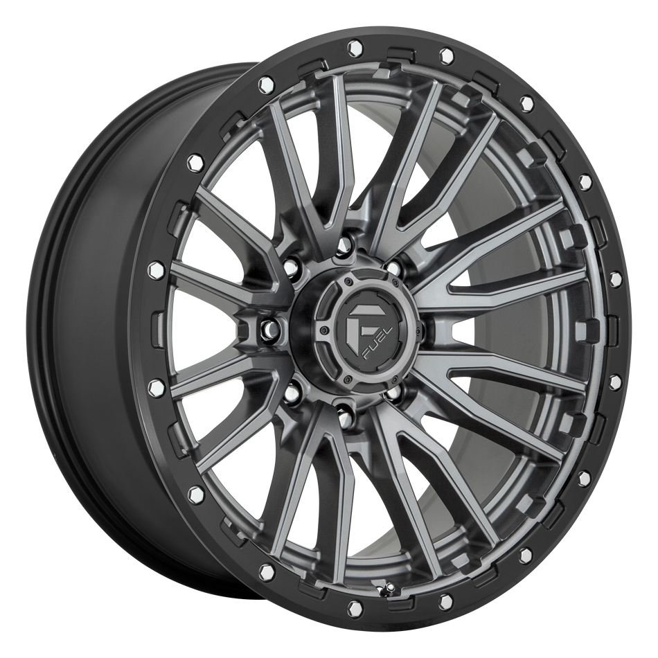 Fuel 1PC D680 REBEL – 20X10 – 6X139.7 – -18 mm – MATTE GUNMETAL BLACK BEAD RING