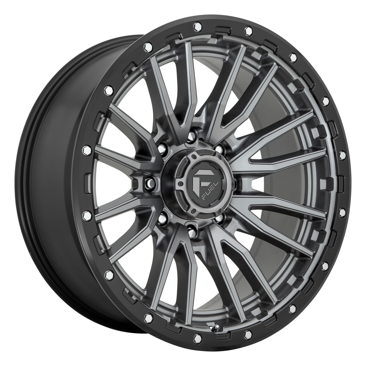 Fuel 1PC D680 REBEL – 20X9 – 8X180 – 1 mm – MATTE GUNMETAL BLACK BEAD RING