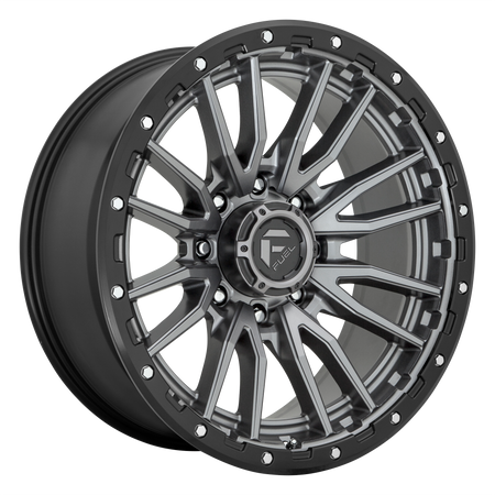 Fuel 1PC D680 REBEL – 22X10 – 8X165.1 – -18 mm – MATTE GUNMETAL BLACK BEAD RING