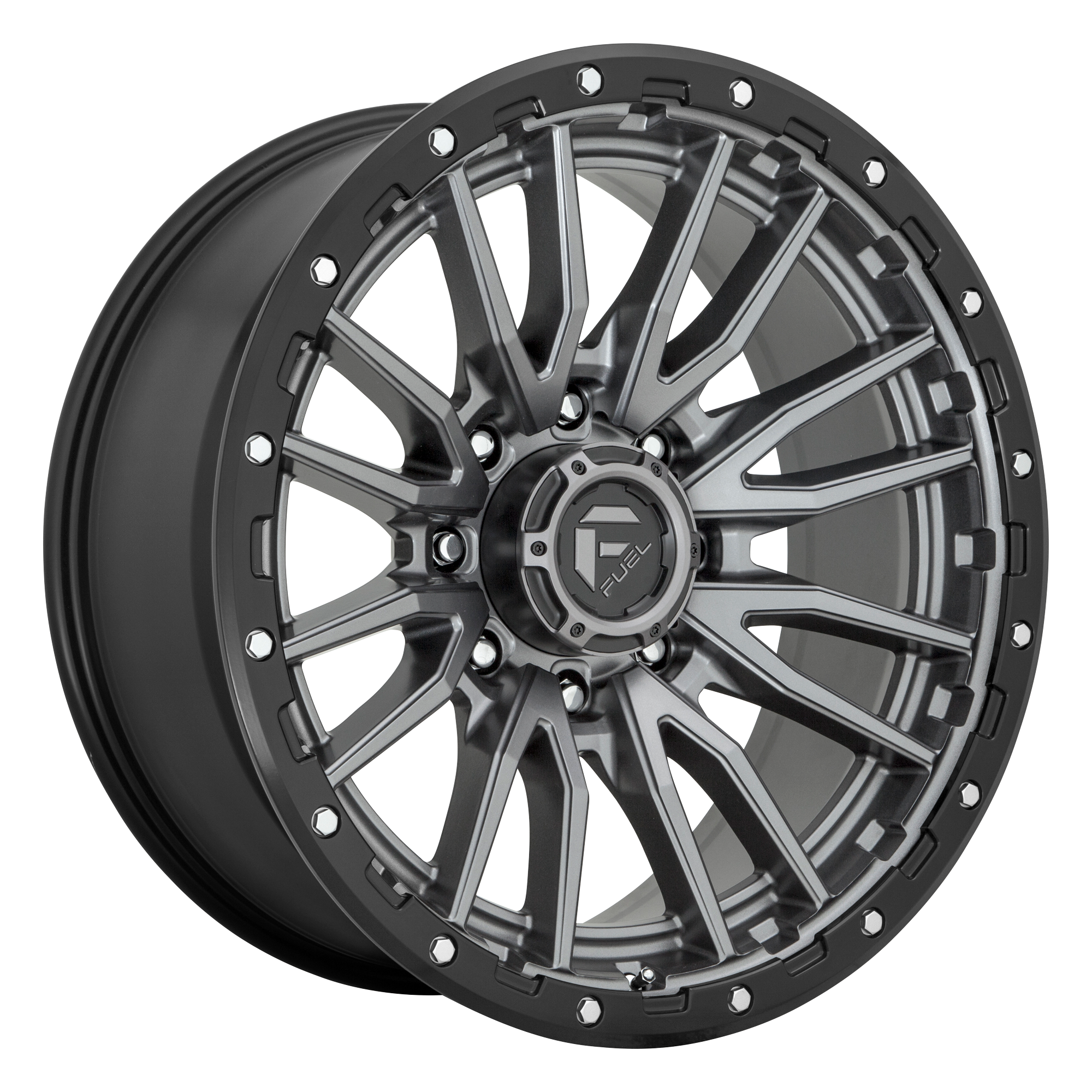 Fuel 1PC D680 REBEL – 18X9 – 5X127 – 20 mm – MATTE GUNMETAL BLACK BEAD RING