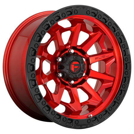Fuel 1PC D695 COVERT – 17X9 – 6X139.7 – 1 mm – CANDY RED BLACK BEAD RING