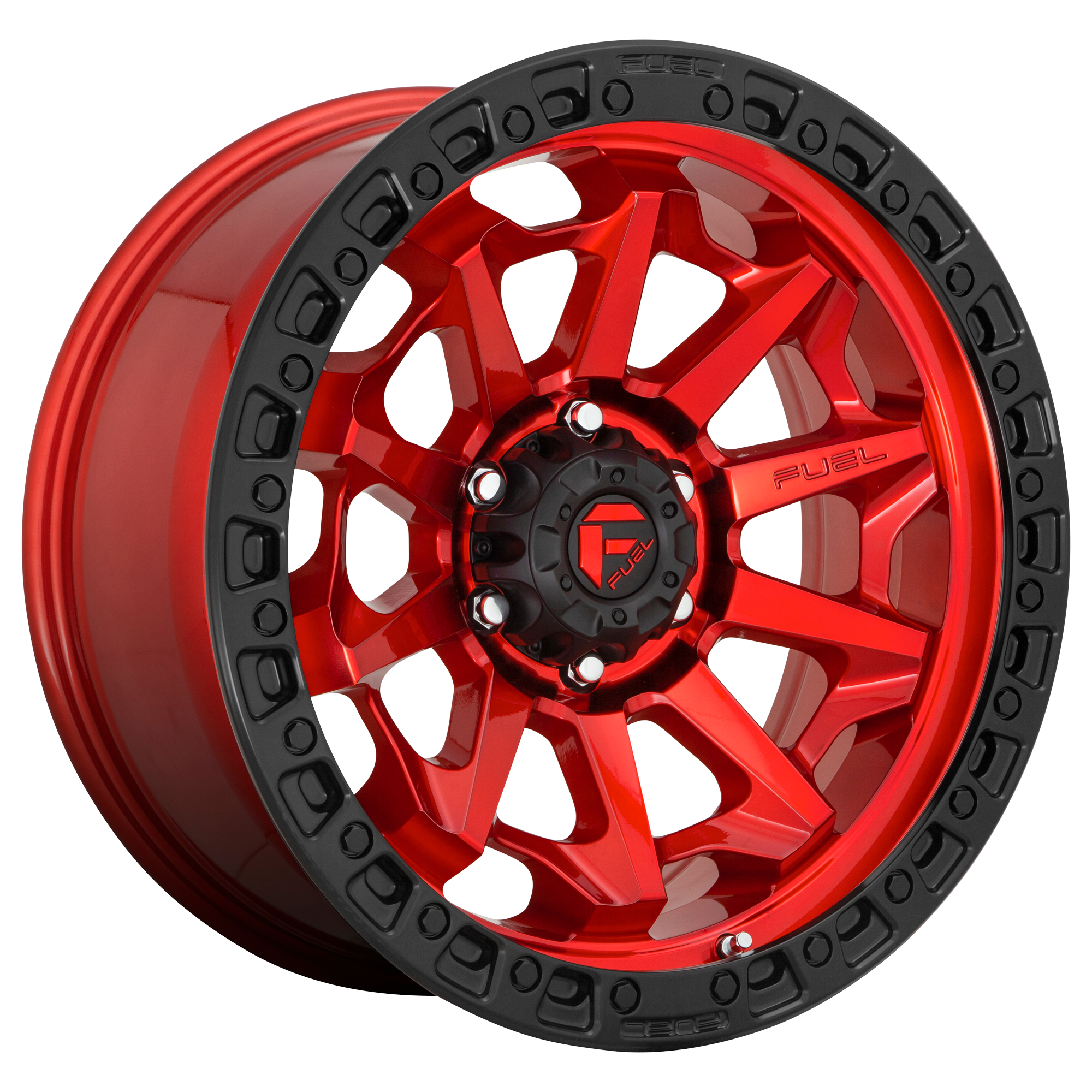 Fuel 1PC D695 COVERT – 20X9 – 5X127 – 1 mm – CANDY RED BLACK BEAD RING