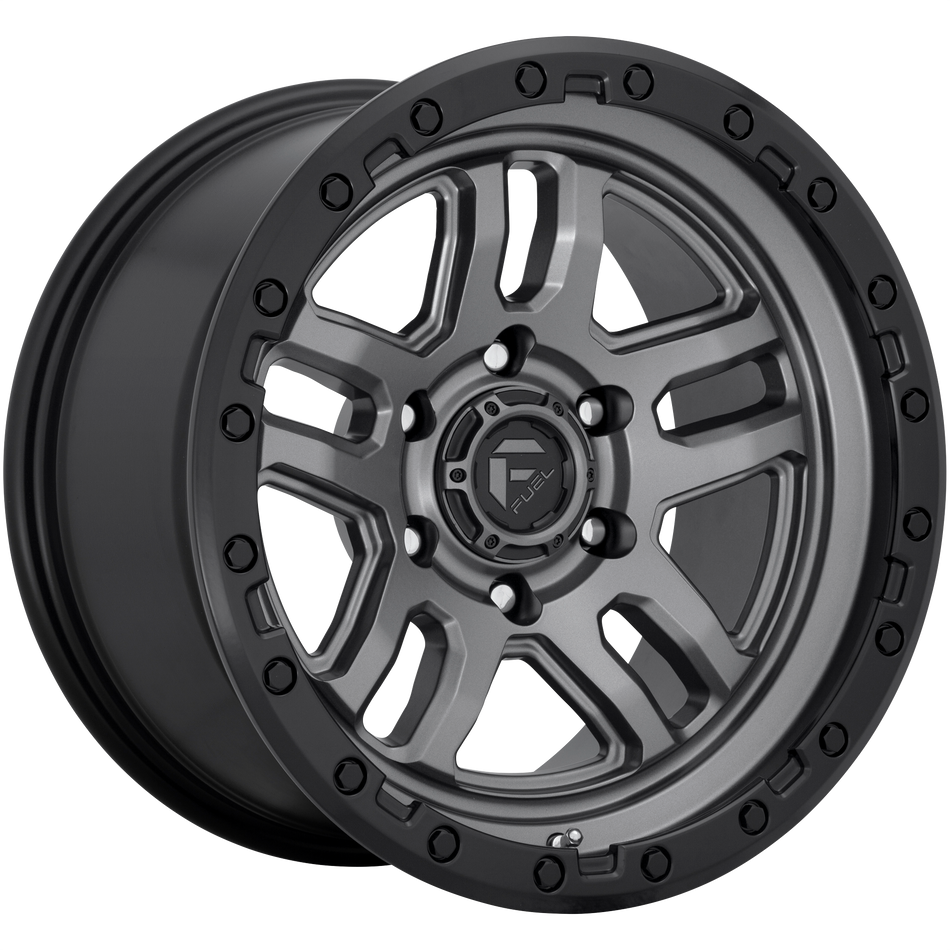 Fuel 1PC D701 AMMO – 18X9 – 6X139.7 – -12 mm – MATTE GUNMETAL BLACK BEAD RING