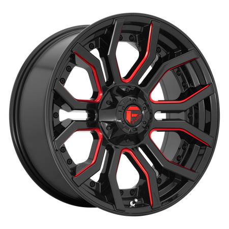 Fuel 1PC D712 RAGE – 20X10 – 5X127/5X139.7 – -18 mm – GLOSS BLACK RED TINTED CLEAR