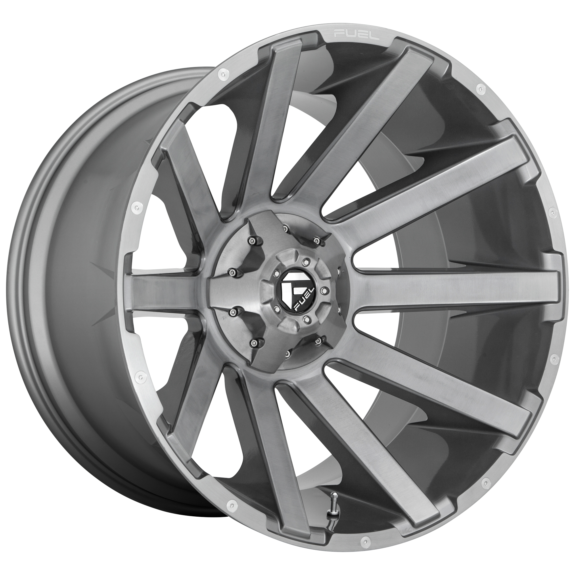 Fuel 1PC D714 CONTRA PLATINUM – 20X10 – 5X114.3/5X127 – -18 mm – BRUSHED GUN METAL TINTED CLEAR