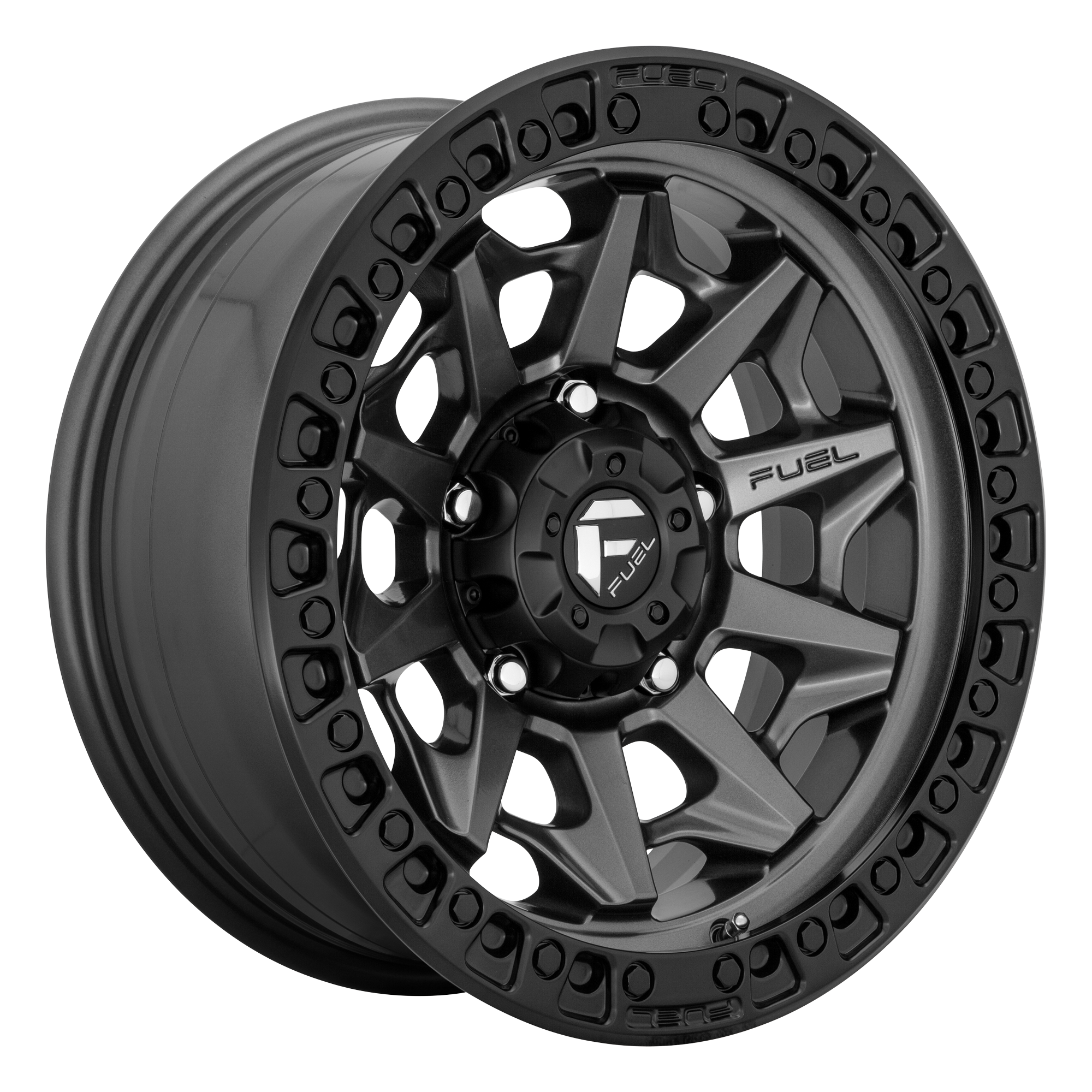 Fuel 1PC D716 COVERT – 17X8.5 – 6X114.3 – 14 mm – MATTE GUNMETAL BLACK BEAD RING