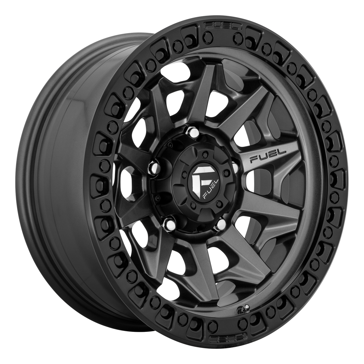 Fuel 1PC D716 COVERT – 20X10 – 5X127 – -18 mm – MATTE GUNMETAL BLACK BEAD RING