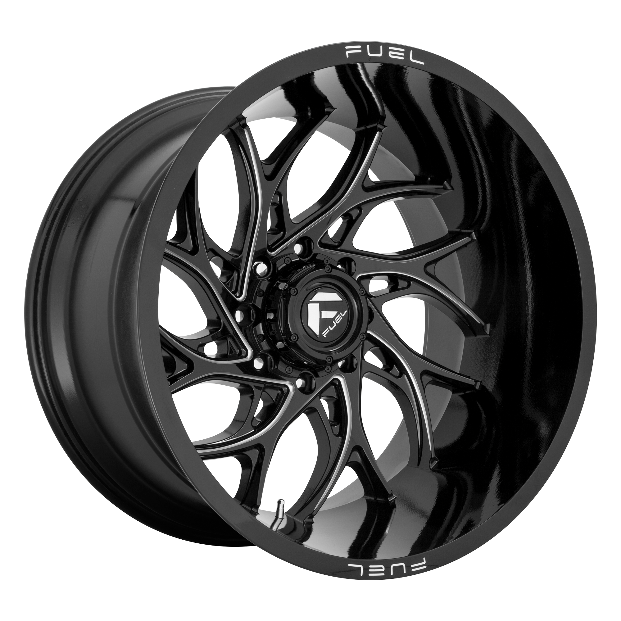 Fuel 1PC D741 RUNNER – 22X8.25 – 8X200 – -202 mm – GLOSS BLACK MILLED