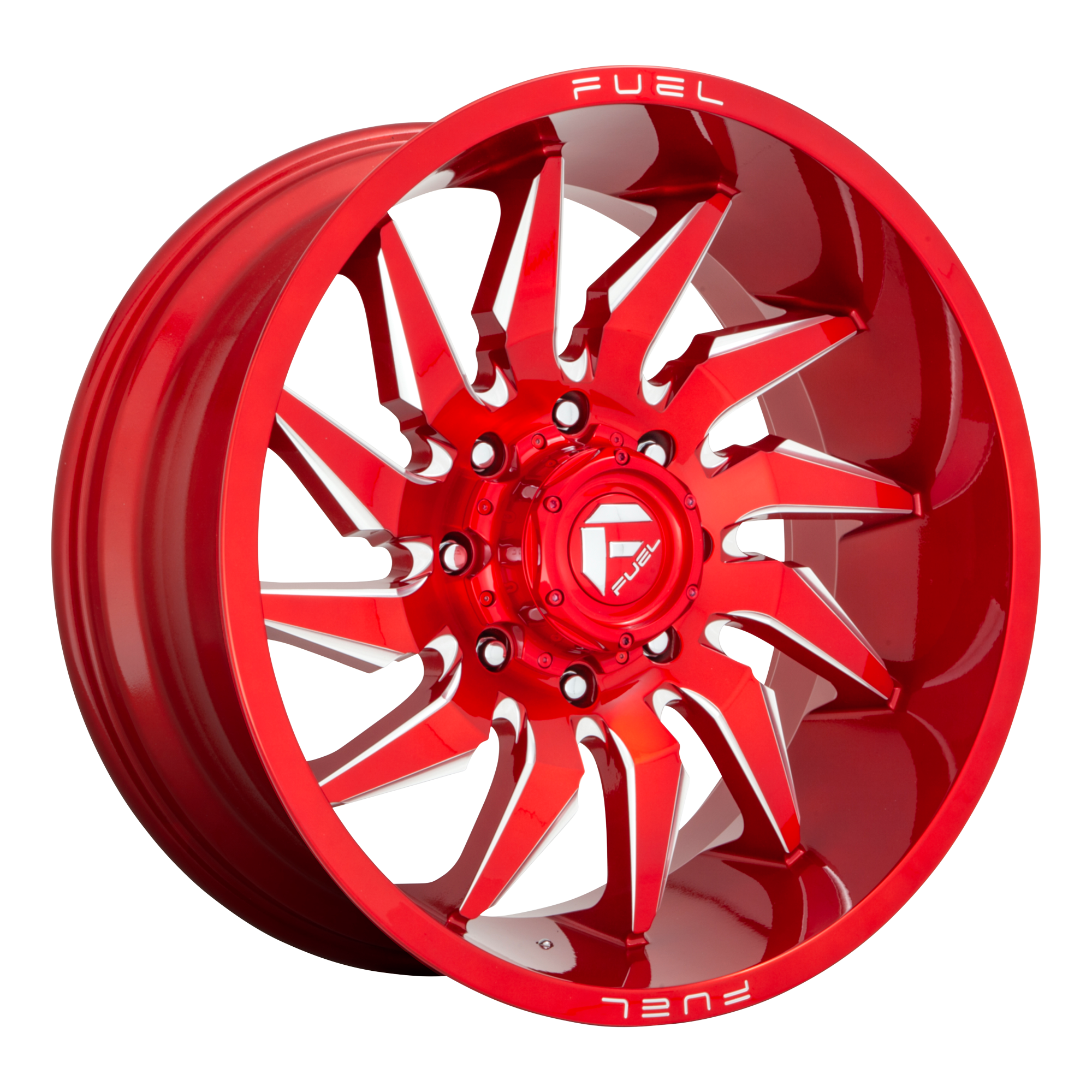Fuel 1PC D745 SABER – 24X12 – 5X127 – -44 mm – CANDY RED MILLED