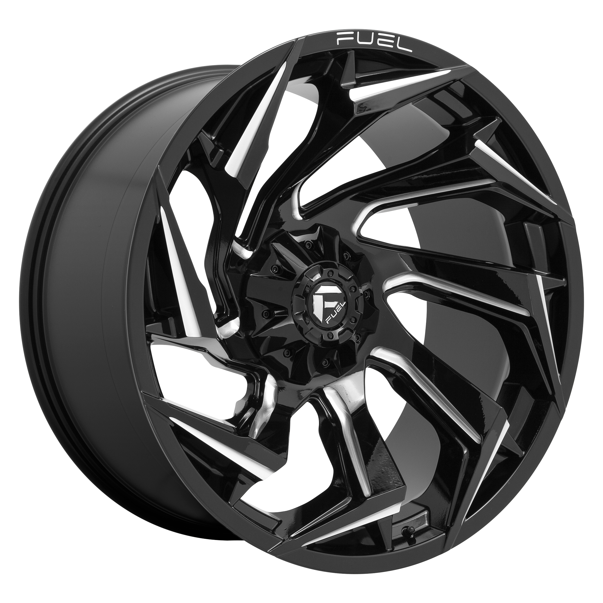Fuel 1PC D753 REACTION – 20X9 – 5X114.3/5X127 – 1 mm – GLOSS BLACK MILLED