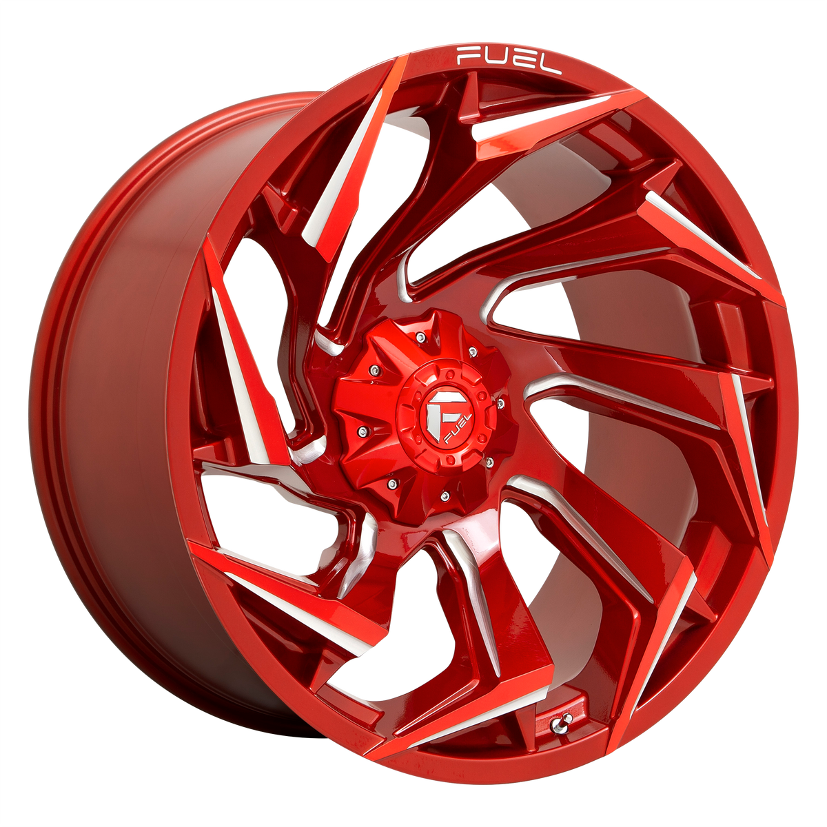 Fuel 1PC D754 REACTION – 24X12 – 8X165.1 – -44 mm – CANDY RED MILLED