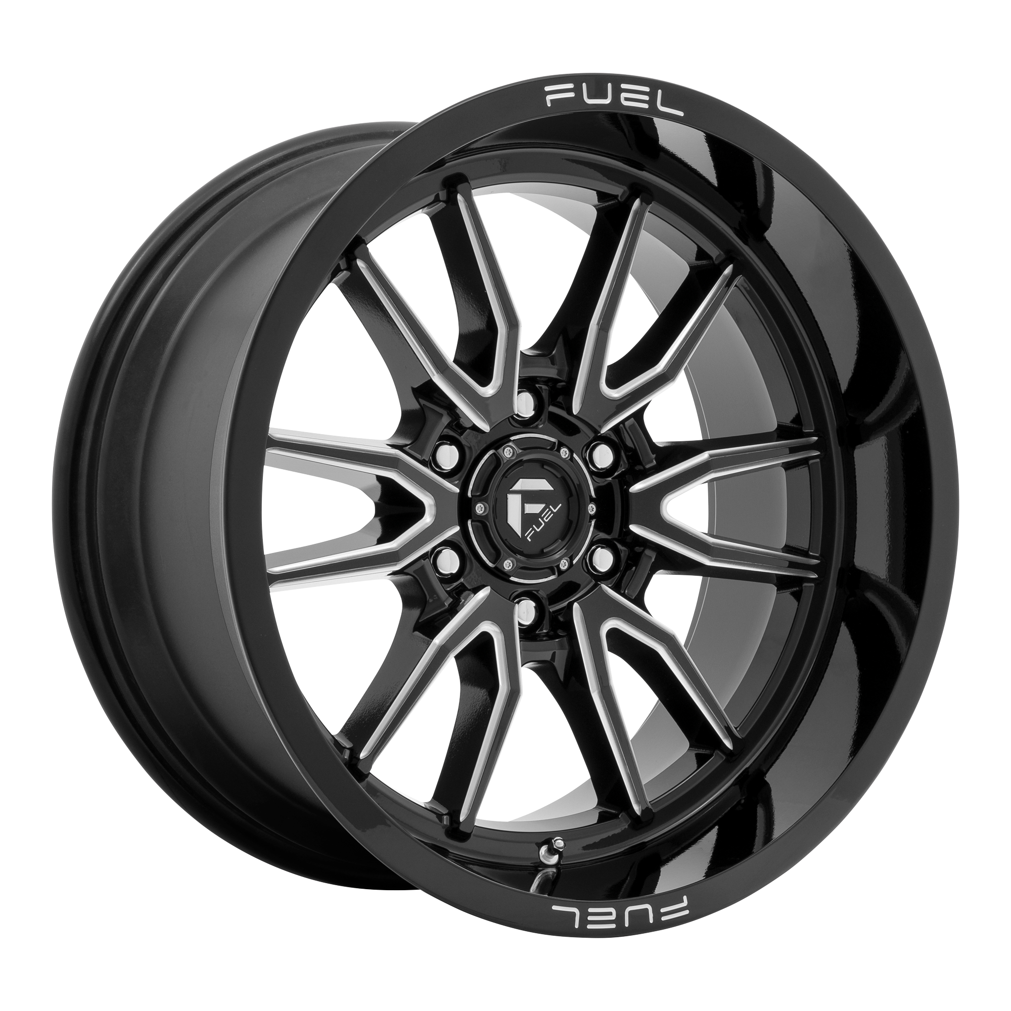 Fuel 1PC D761 CLASH – 20X10 – 8X165.1 – -18 mm – GLOSS BLACK MILLED