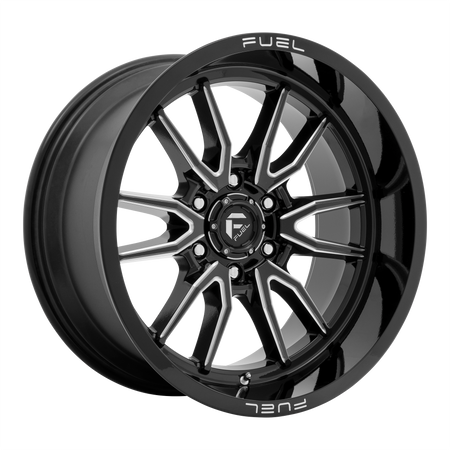 Fuel 1PC D761 CLASH – 20X10 – 8X165.1 – -18 mm – GLOSS BLACK MILLED