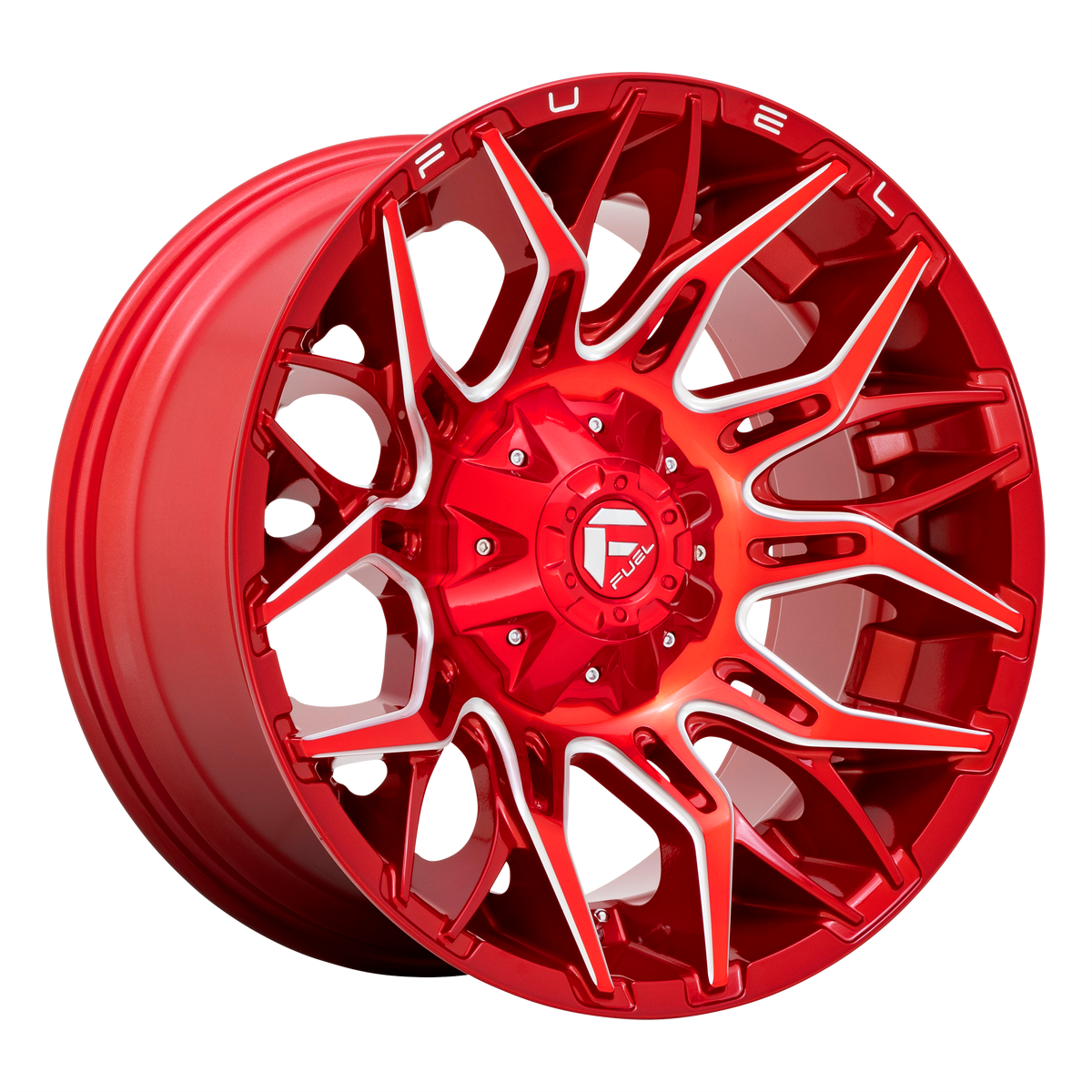 Fuel 1PC D771 TWITCH – 20X10 – 5X114.3/5X127 – -18 mm – CANDY RED MILLED