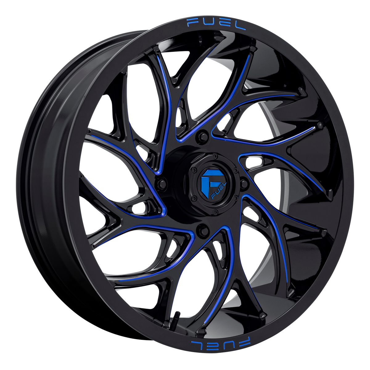 Fuel UTV D778 RUNNER UTV – 18X7 – 4X156 – 13 mm – GLOSS BLACK MILLED CANDY BLUE