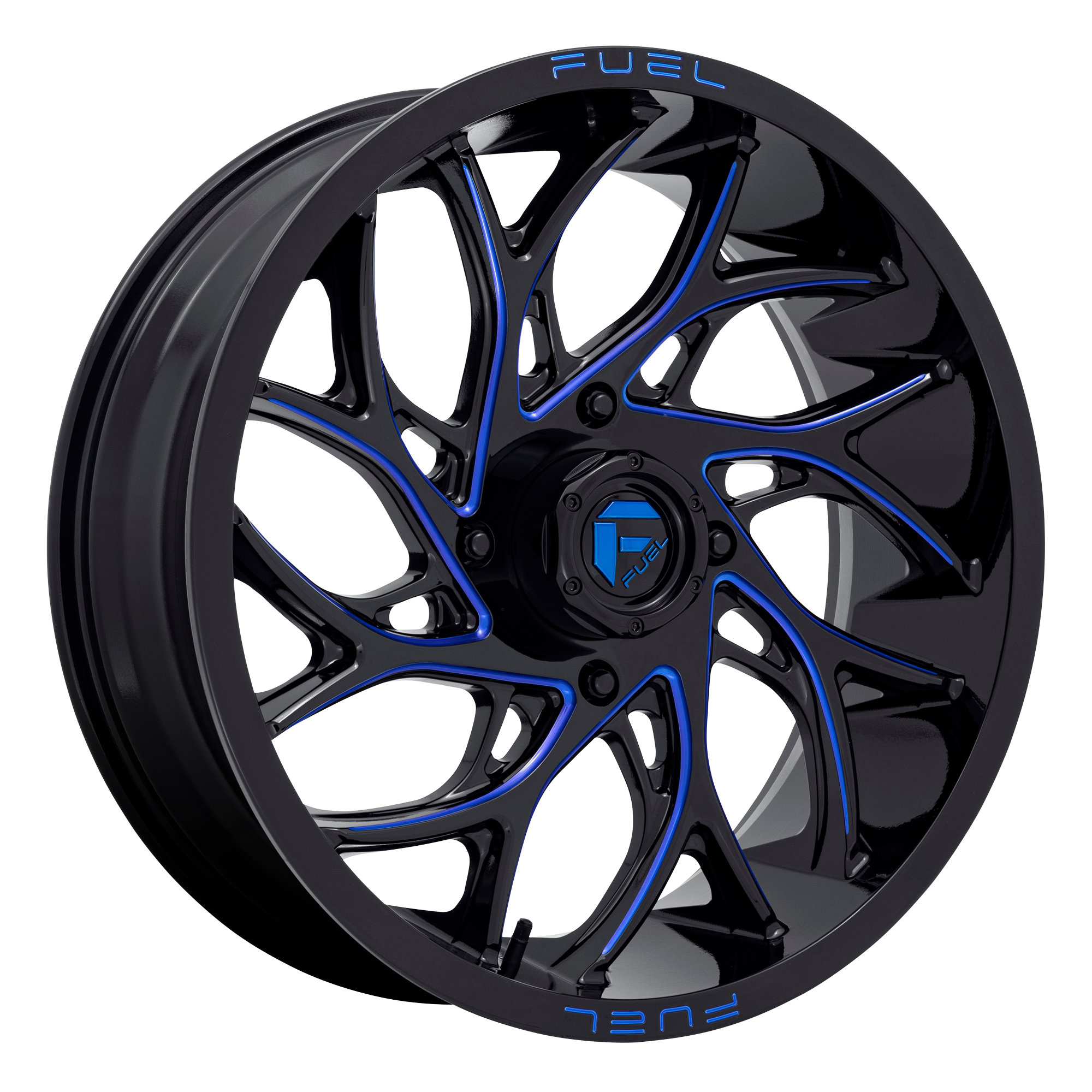 Fuel UTV D778 RUNNER UTV – 18X7 – 4X156 – 13 mm – GLOSS BLACK MILLED CANDY BLUE