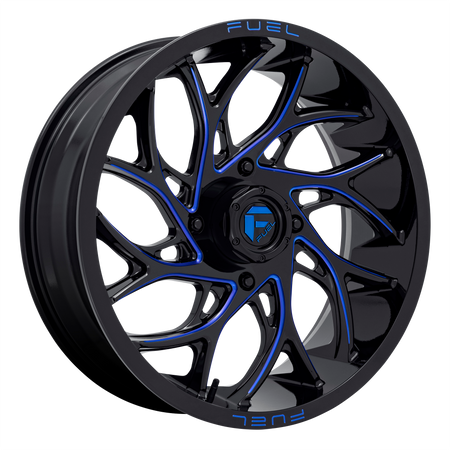 Fuel UTV D778 RUNNER UTV – 18X7 – 4X156 – 13 mm – GLOSS BLACK MILLED CANDY BLUE