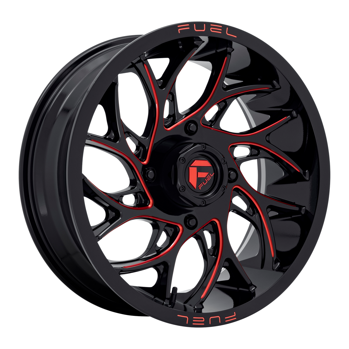 Fuel UTV D779 RUNNER UTV – 22X7 – 4X137 – 0 mm – GLOSS BLACK MILLED CANDY RED