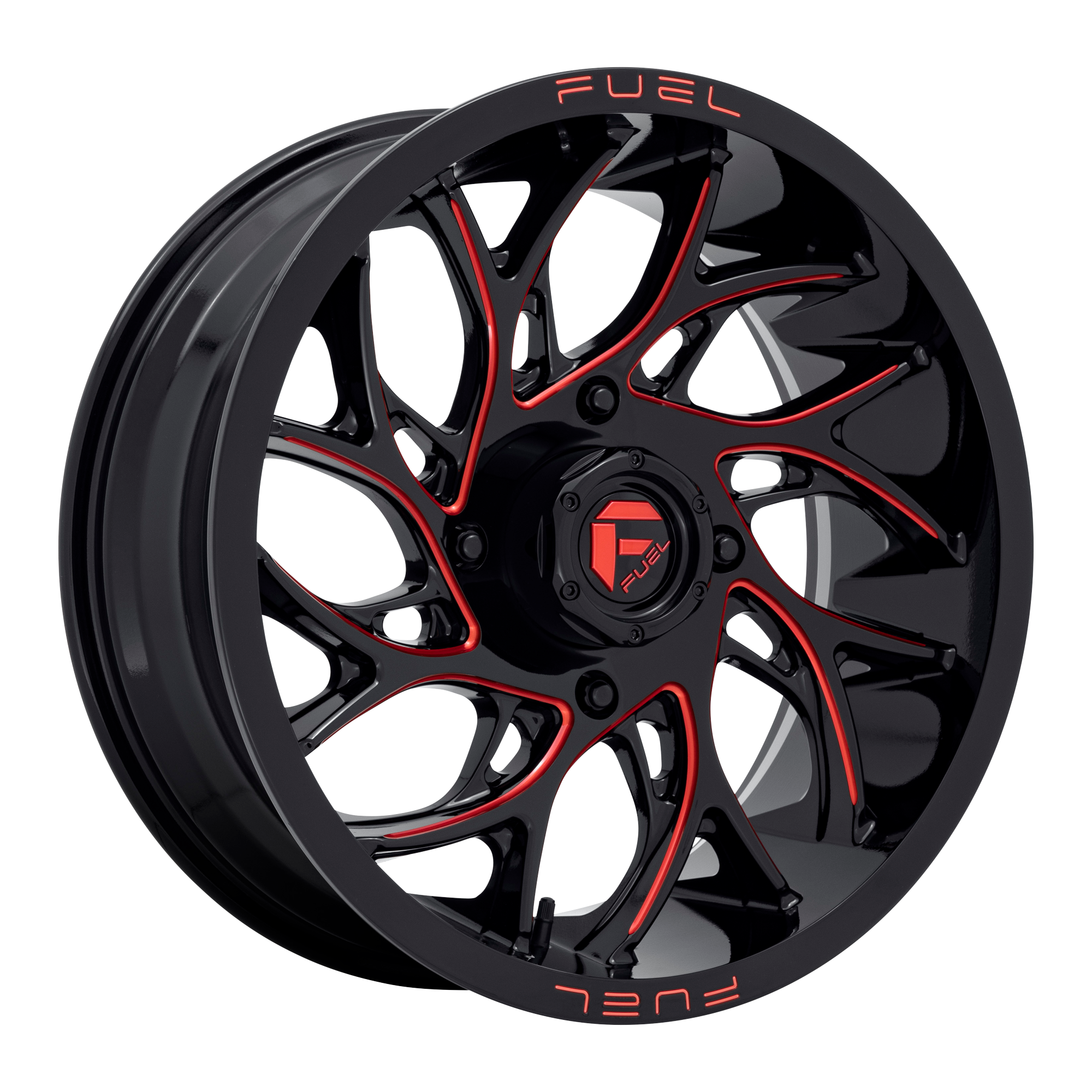 Fuel UTV D779 RUNNER UTV – 20X7 – 4X156 – 13 mm – GLOSS BLACK MILLED CANDY RED