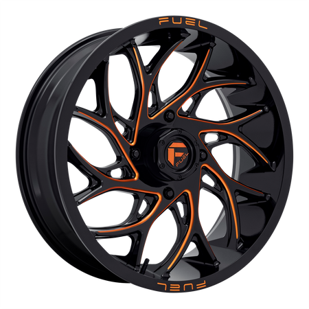 Fuel UTV D780 RUNNER UTV – 20X7 – 4X156 – 13 mm – GLOSS BLACK MILLED ORANGE