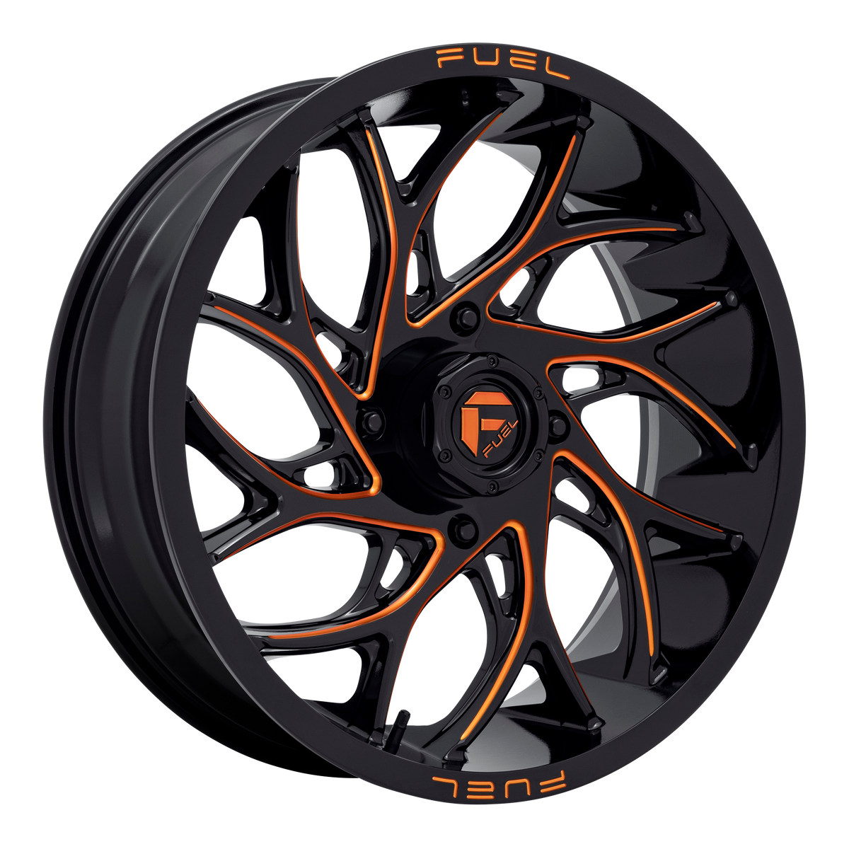 Fuel UTV D780 RUNNER UTV – 18X7 – 4X156 – 13 mm – GLOSS BLACK MILLED ORANGE