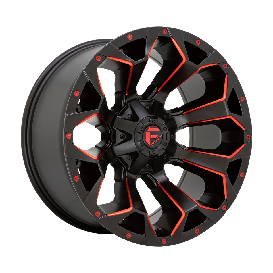 Fuel 1PC D787 ASSAULT – 18X9 – 6X135/6X139.7 – 1 mm – MATTE BLACK RED MILLED
