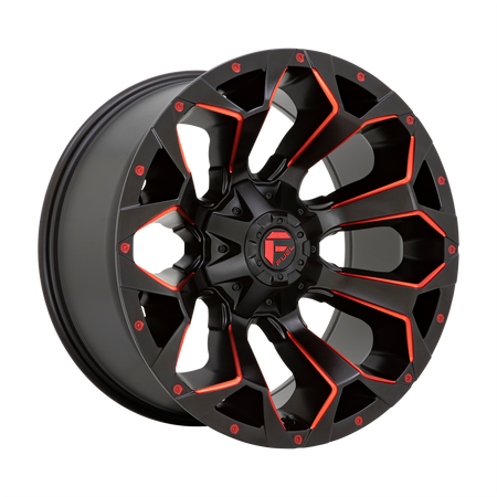 Fuel 1PC D787 ASSAULT – 20X9 – 6X135/6X139.7 – 1 mm – MATTE BLACK RED MILLED