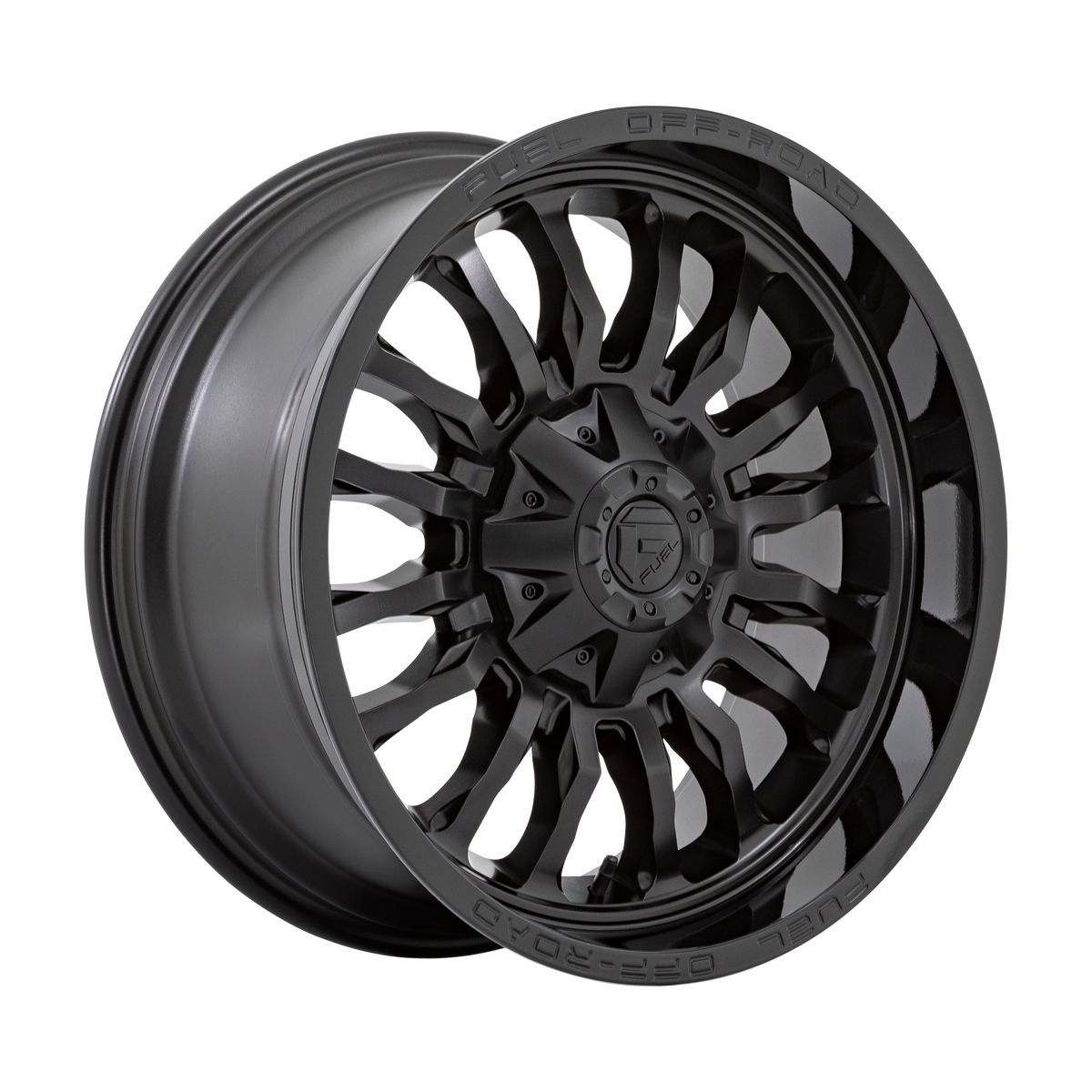 Fuel 1PC D796 ARC – 20X10 – 6X135/6X139.7 – -18 mm – MATTE BLACK W/ GLOSS BLACK LIP