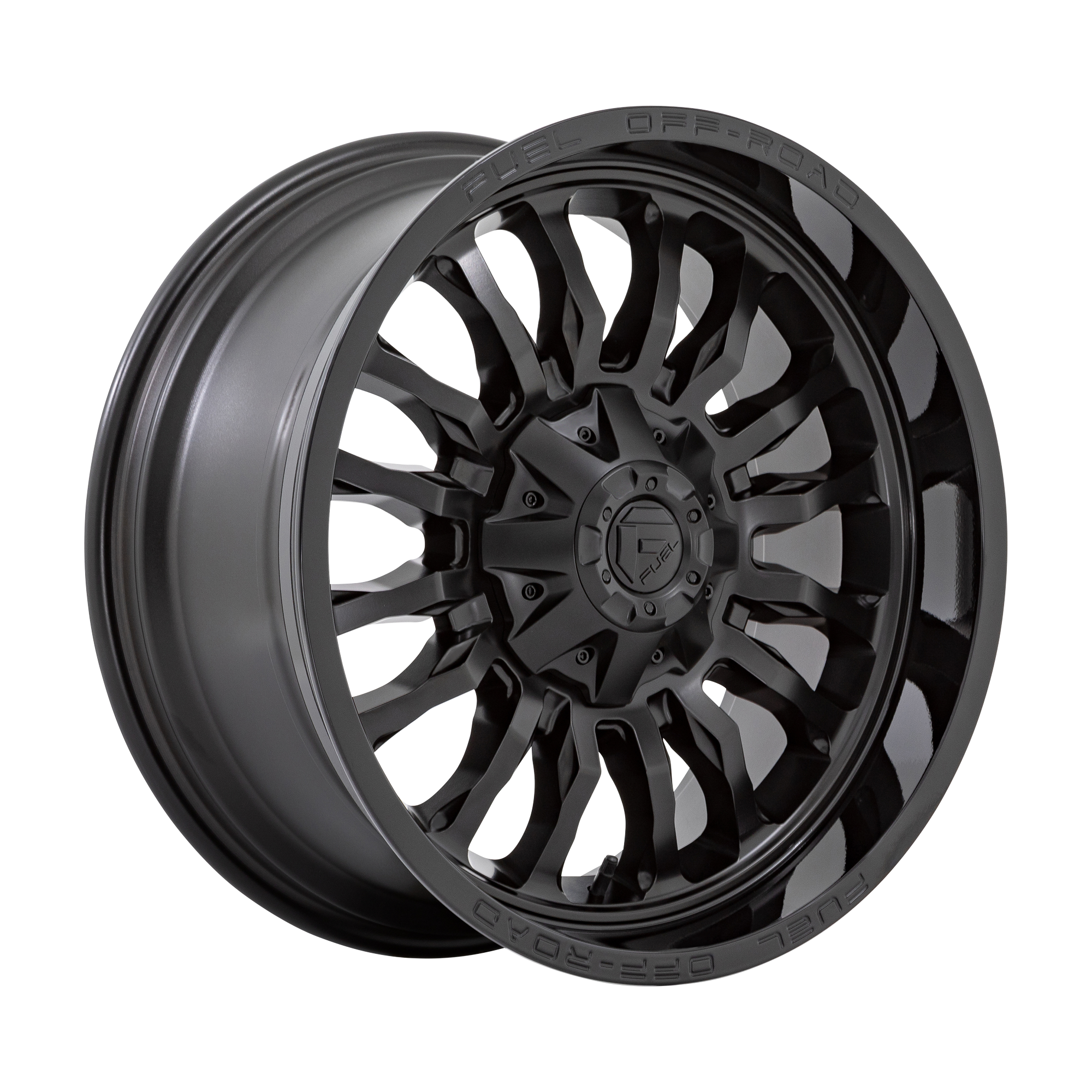 Fuel 1PC D796 ARC – 20X10 – 6X135/6X139.7 – -18 mm – MATTE BLACK W/ GLOSS BLACK LIP