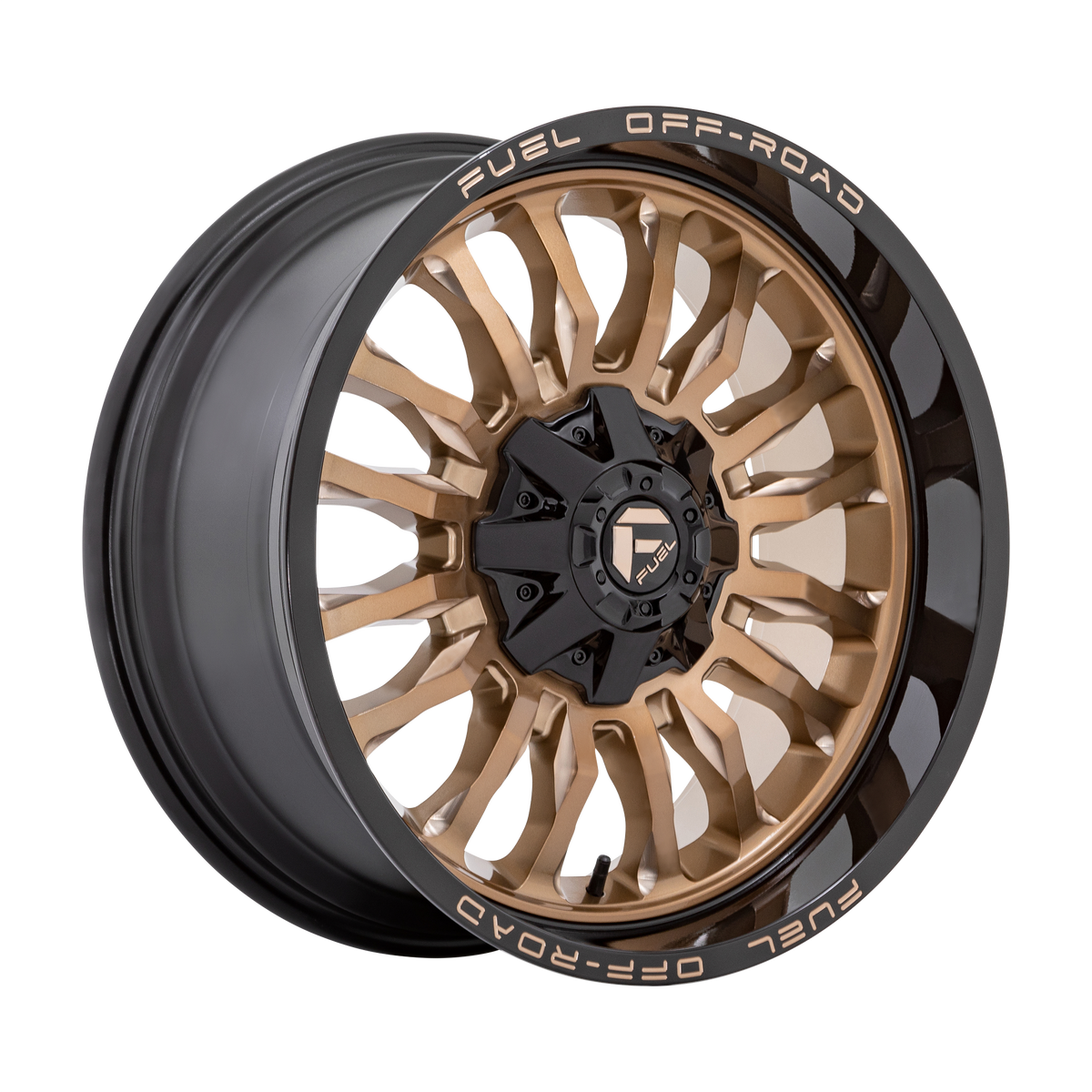 Fuel 1PC D797 ARC – 20X10 – 8X180 – -18 mm – PLATINUM BRONZE W/ BLACK LIP