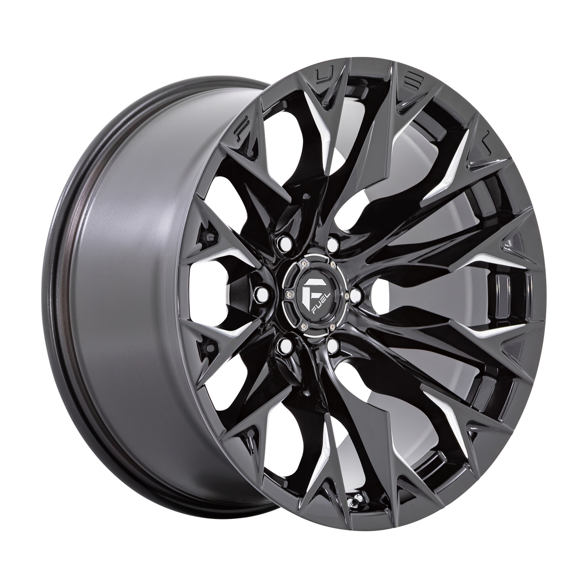 Fuel 1PC D803 FLAME – 20X10 – 6X135 – -18 mm – GLOSS BLACK MILLED