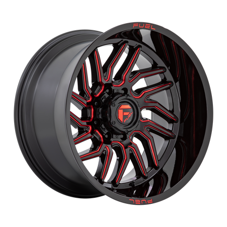 Fuel 1PC D808 HURRICANE – 22X12 – 6X139.7 – -44 mm – GLOSS BLACK MILLED RED TINT