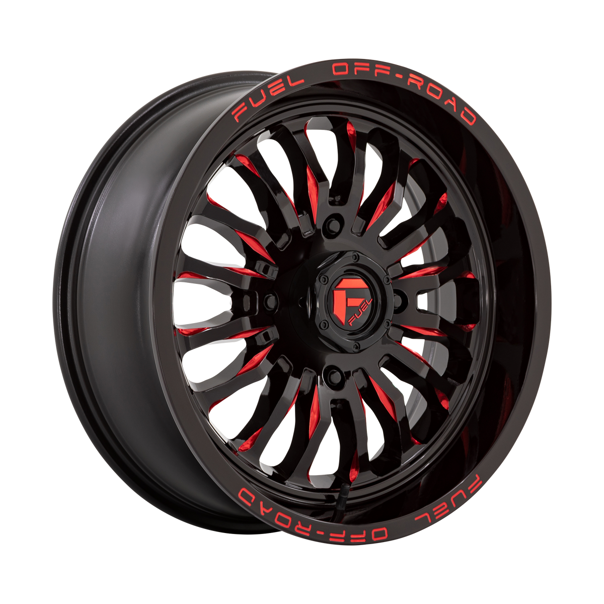 Fuel UTV D822 ARC UTV – 20X7 – 4X137 – 13 mm – GLOSS BLACK MILLED RED