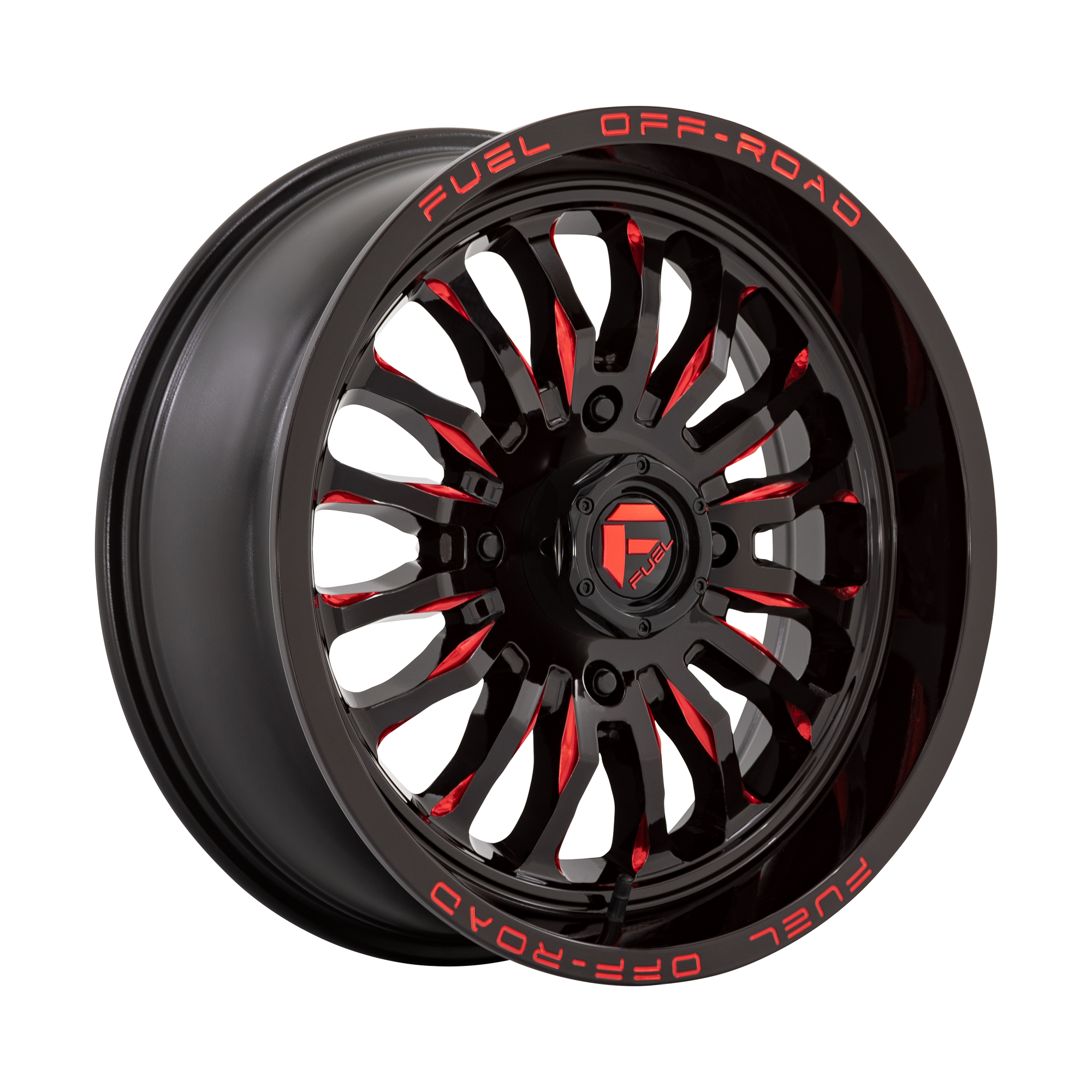 Fuel UTV D822 ARC UTV – 22X7 – 4X137 – 13 mm – GLOSS BLACK MILLED RED