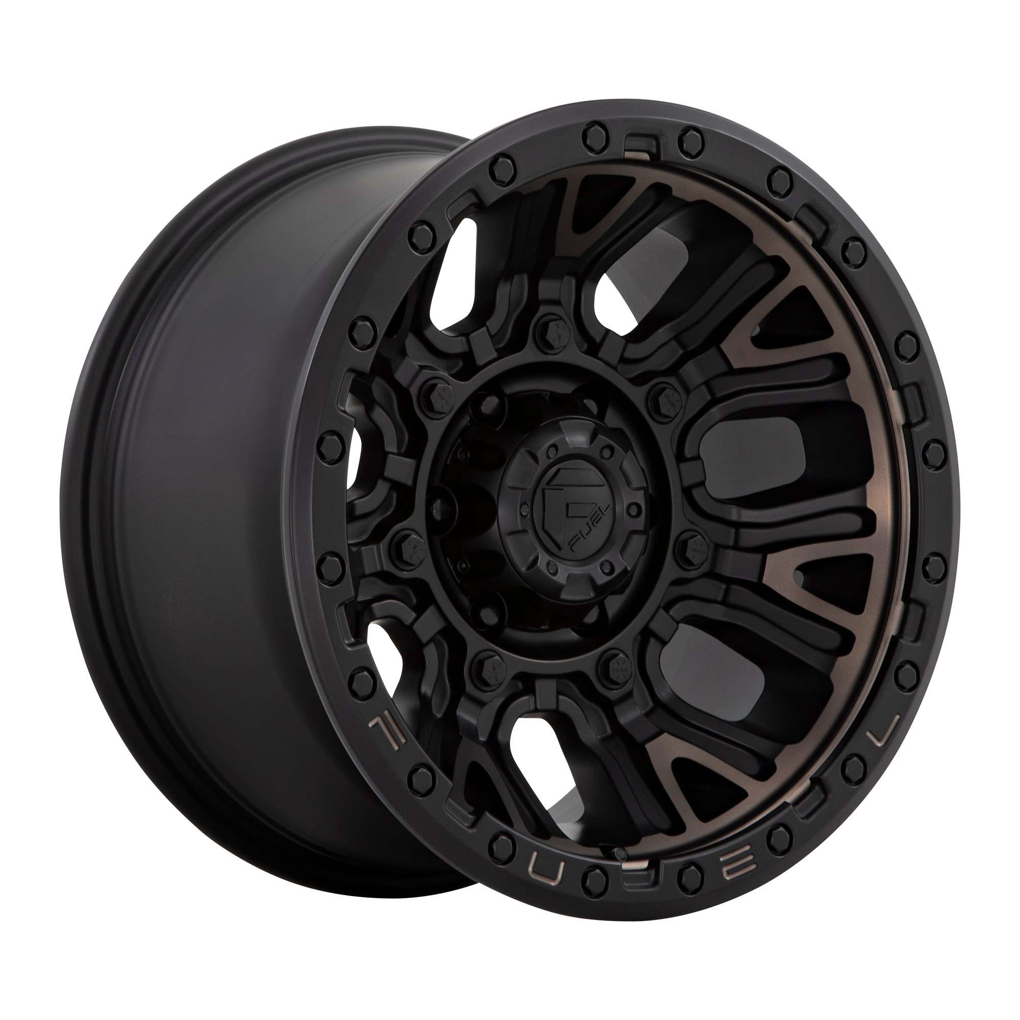 Fuel 1PC D824 TRACTION – 20X10 – 6X139.7 – -18 mm – MATTE BLACK W DOUBLE DARK TINT