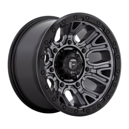 Fuel 1PC D825 TRACTION – 20X10 – 6X139.7 – -18 mm – MATTE GUNMETAL W/ BLACK RING