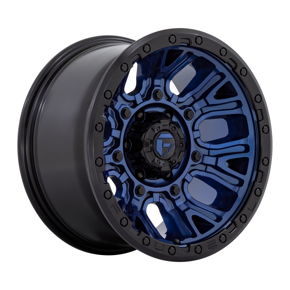 Fuel 1PC D827 TRACTION – 20X9 – 6X135 – 1 mm – DARK BLUE W/ BLACK RING
